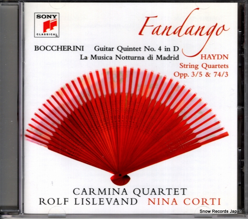 カルミナ四重奏団 boccherini; fandango CD88697578252