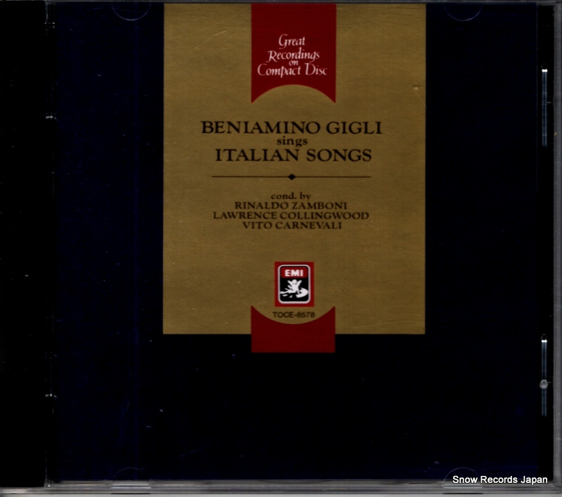 ベニアミーノ・ジーリ イタリア古典歌曲集&イタリアの歌 TOCE-8578