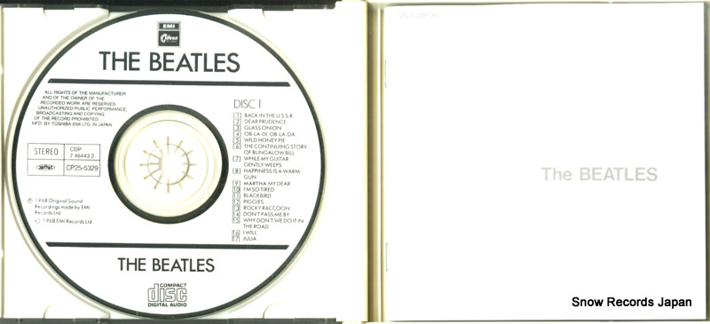 BEATLES, THE white album CP25-5329