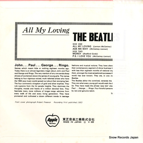 BEATLES, THE all my loving AP-4571