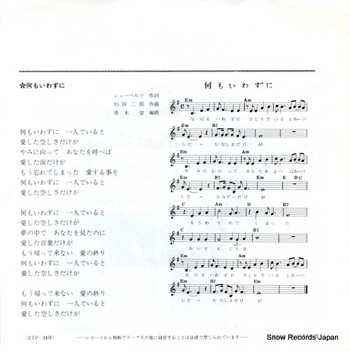 HASHIDA, NORIHIKO, AND THE SHOEBELTS kaze ETP-2431