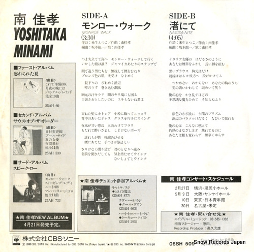 MINAMI, YOSHITAKA monroe walk 06SH509
