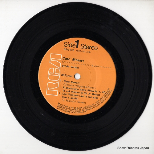 VARTAN, SYLVIE caro mozart SRA-101