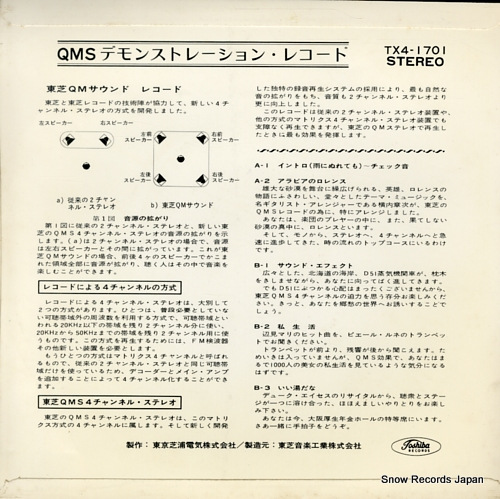 QMS DEMONSTRATION RECORD pts clear sound TX4-1701