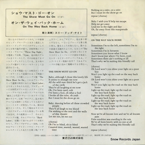 THREE DOG NIGHT the show must go on IPR-10531