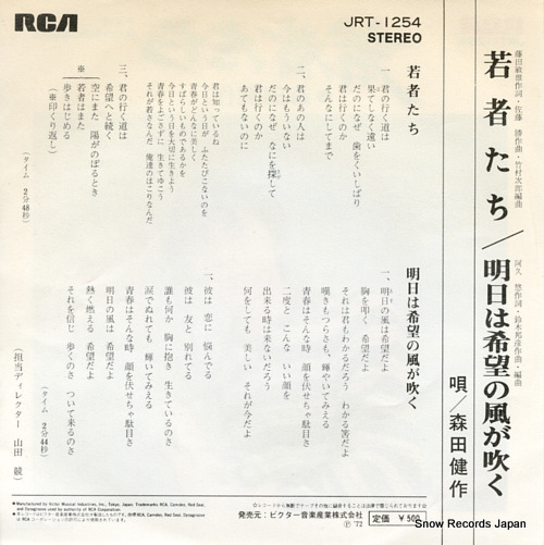 MORITA, KENSAKU wakamonotachi JRT-1254