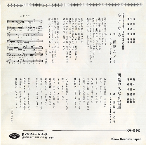 NISHIZAKI, MIDORI sazanami KA-590