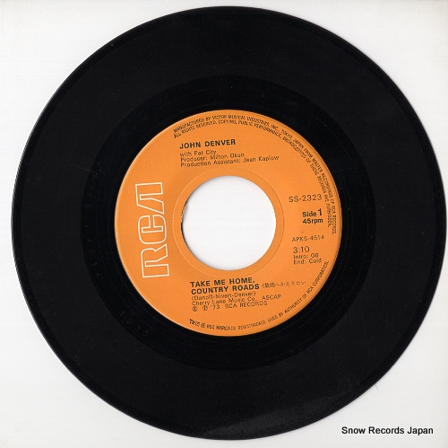 DENVER, JOHN take me home country roads SS-2323
