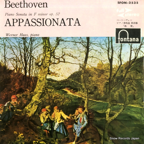 HAAS, WERNER beethoven; sonata in f minor