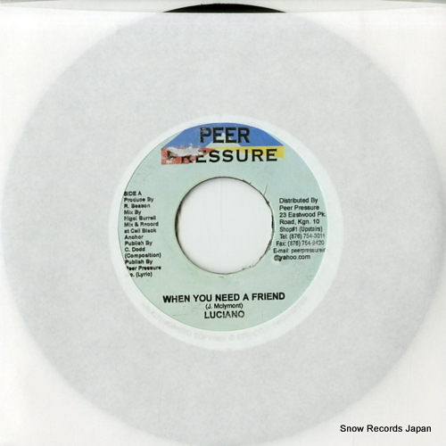 LUCIANO when you need a friend DSRBSIDE-2347 - front cover