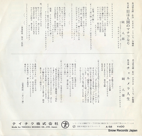 OKA, HACHIRO me wa ningen no manako nari A-58