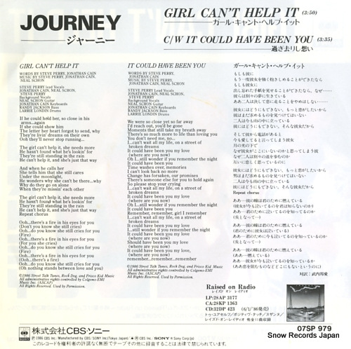 JOURNEY girl can't help it 07SP979