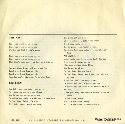 CANNED HEAT time was LR-2235