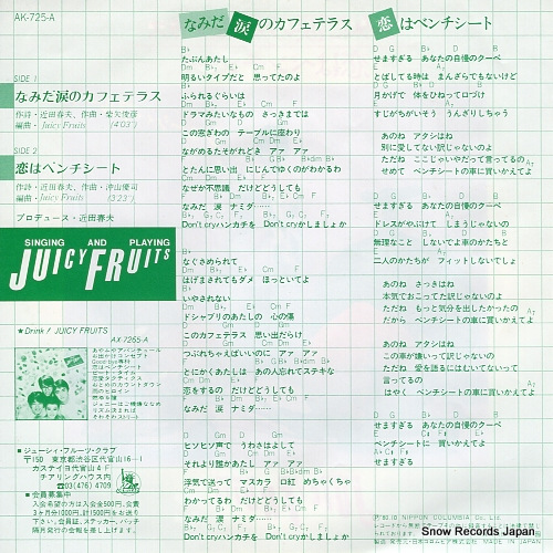 JUICY FRUITS namida namida no cafe terrace AK-725A