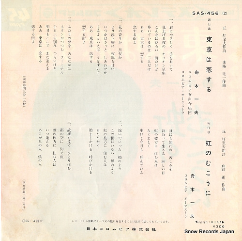 FUNAKI, KAZUO tokyo wa koisuru SAS-456