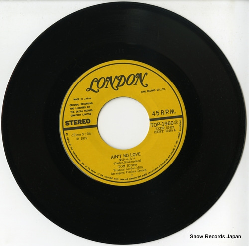 JONES, TOM ain't no love TOP-1960 - disc