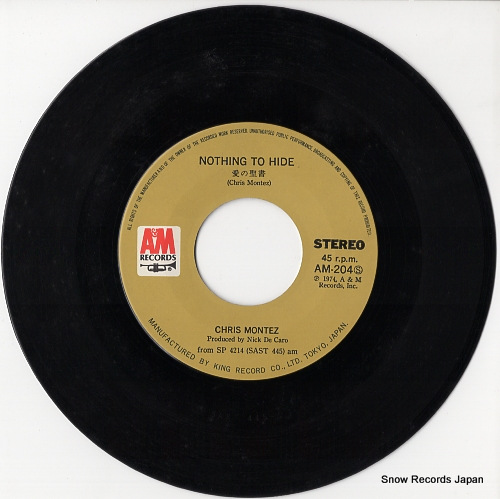 MONTEZ, CHRIS nothing to hide AM-204