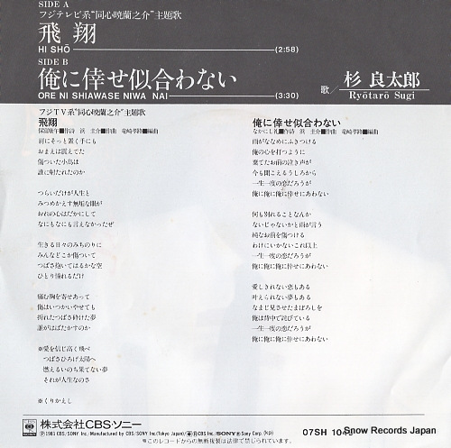 SUGI, RYOTARO hisho 07SH1049