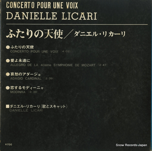 LICARI, DANIELLE concerto pour une voix OH-61