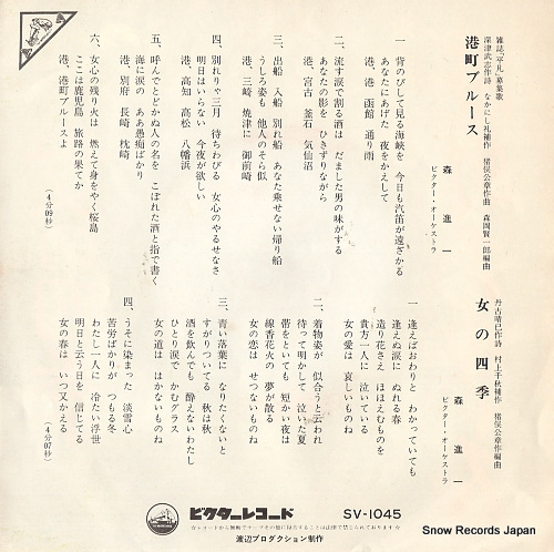 MORI, SHINICHI minatomachi blues SV-1045