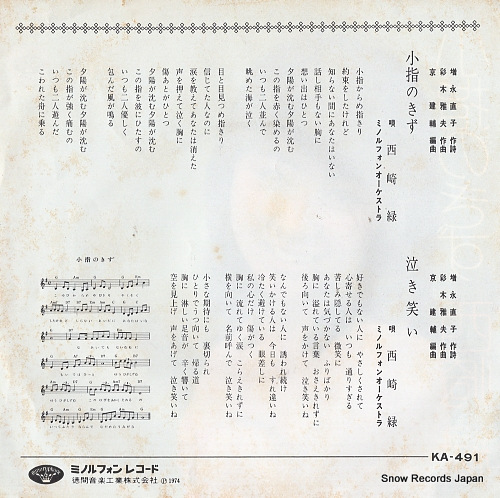 NISHIZAKI, MIDORI koyubi no kizu KA-491