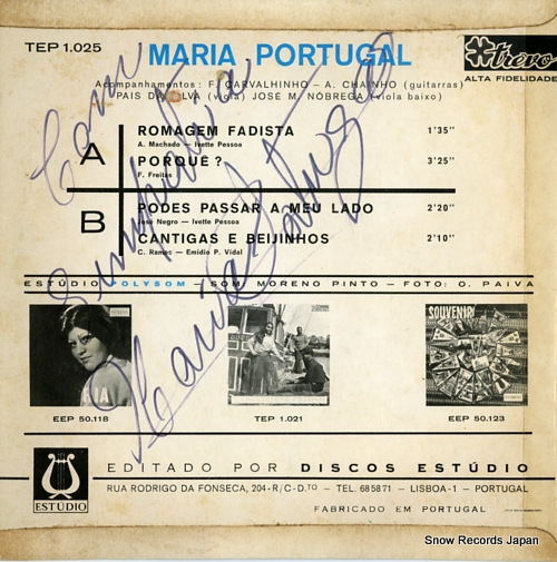 PORTUGAL, MARIA uma cara nova do fado TEP1025