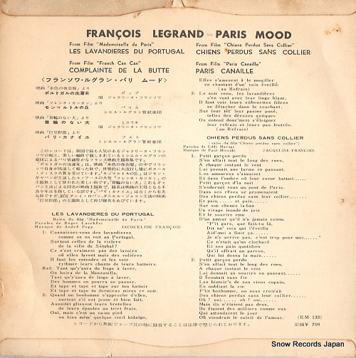 FRANCOIS, JACQUELINE mademoiselle les lavandieres du portugal EM-133