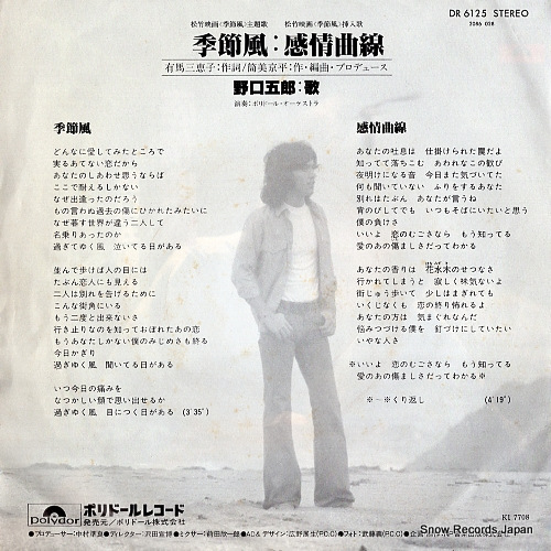 NOGUCHI, GORO kisetsufu DR6125