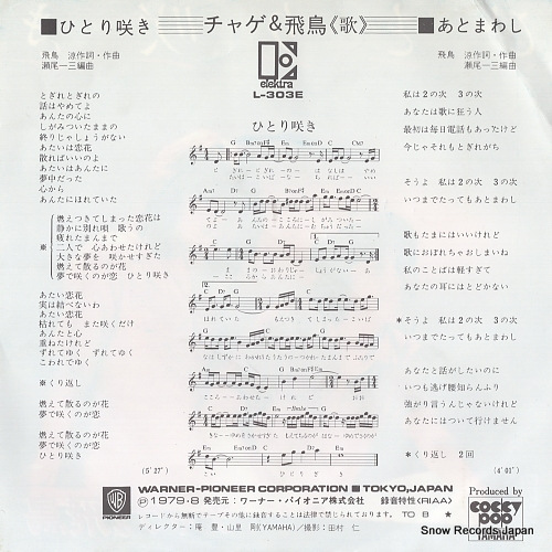 CHAGE AND ASUKA hitorizaki L-303E