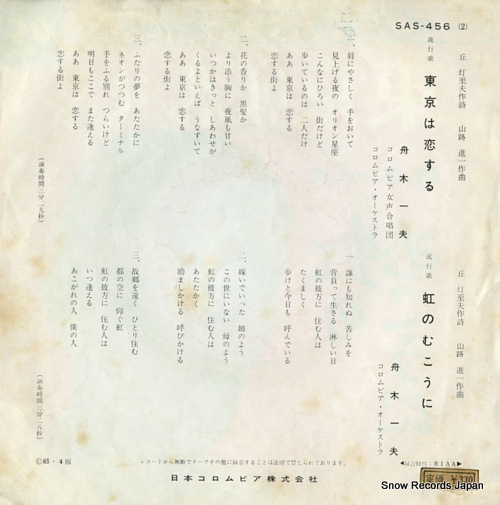 FUNAKI, KAZUO tokyo wa koisuru SAS-456