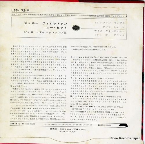 TILLOTSON, JOHNNY new hit LSS-172-M