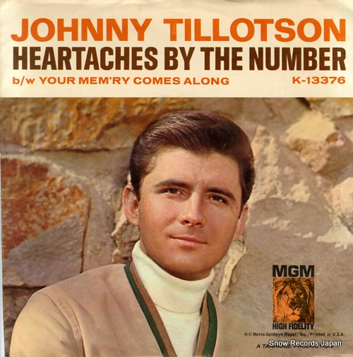 TILLOTSON, JOHNNY heartaches by the number K-13376