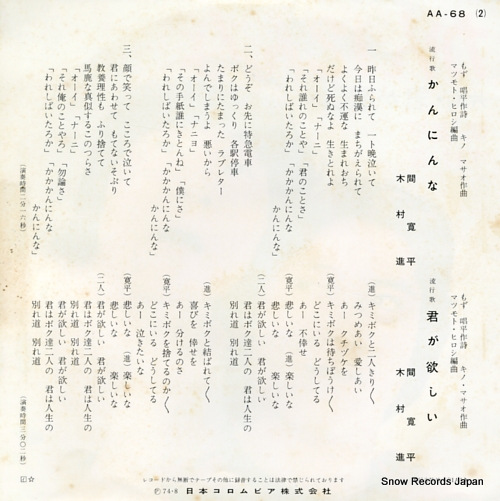 HAZAMA, KANPEI, AND SUSUMU KIMURA kannin na AA-68