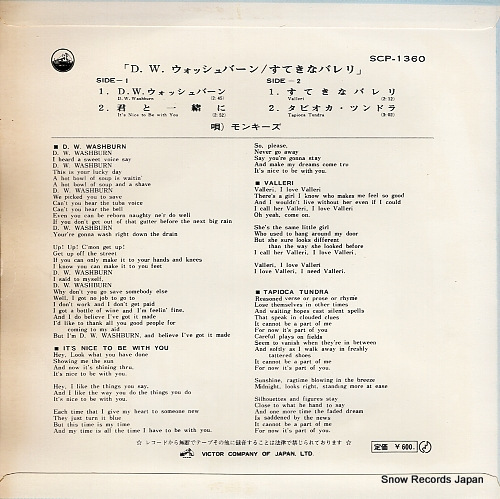 MONKEES, THE d.w. washburn SCP-1360