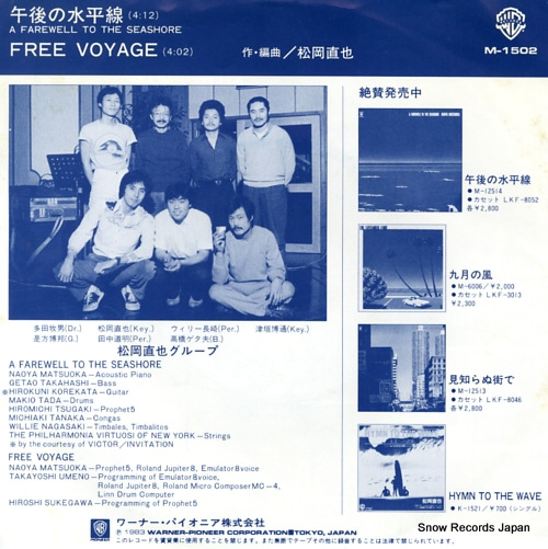 MATSUOKA, NAOYA a farewell to the seashore M-1502