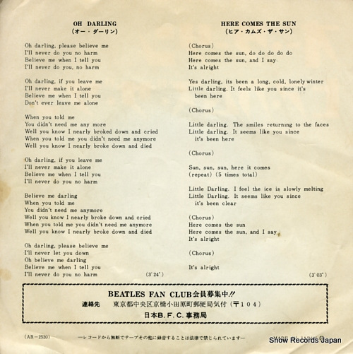 BEATLES, THE oh darling AR-2520