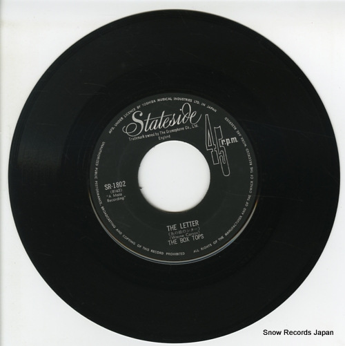 BOX TOPS, THE the letter SR-1802