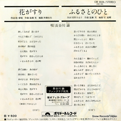 HASEGAWA, SATOSHI hanagasuri DR3026