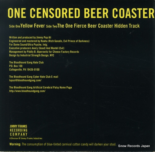 BLOODHOUND GANG one censored beer coaster BHG-002