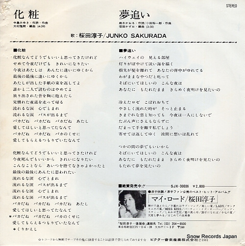 SAKURADA, JUNKO kesho SV-7075