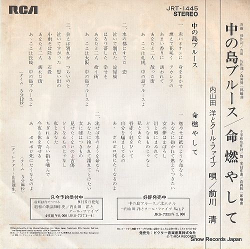 MAEKAWA, KIYOSHI nakanoshima blues JRT-1445