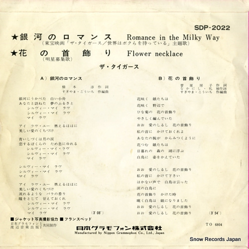 TIGERS, THE romance in the milky way SDP-2022