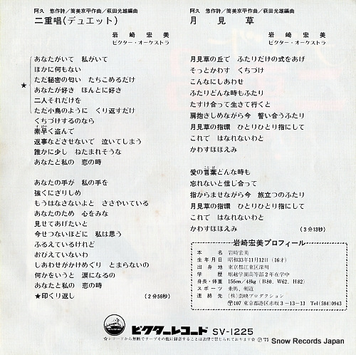 IWASAKI, HIROMI duet SV-1225