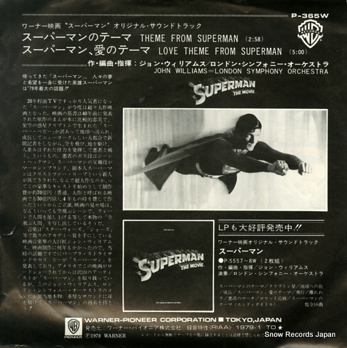 WILLIAMS, JOHN theme from superman P-365W