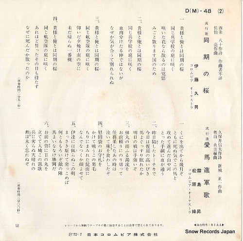 ITOH, HISAO douki no sakura D(M)-48