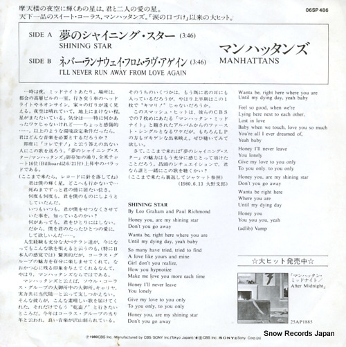 MANHATTANS shining star 06SP486