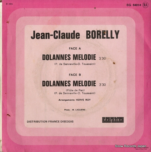 BORELLY, JEAN-CLAUDE dolannes melodie SG64014 - back cover