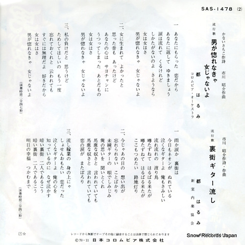 MIYAKO, HARUMI otoko ga horenakya onna janaiyo SAS-1478