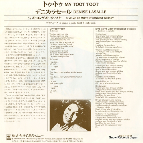 LASALLE, DENISE my toot toot 07SP911