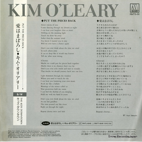 O'LEARY KIM put the pieces back RMTS-30